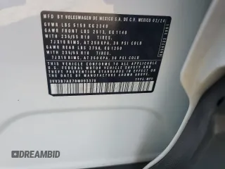 2024 Volkswagen Tiguan SE z VIN 3VV3B7AX7RM093378, wystawiony jako Copart lot #50634025 z przebiegiem 6 261 mil mil oraz Szkoda całkowita • Salvage title. Historia ofert i sprzedaży dostępna na DreamBid. Obrazek 13.
