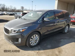 2016 Kia Sedona EX with VIN KNDMC5C19G6183562, listed as a Copart auction lot 48530495 with 106,916 mi miles and Salvage Title. Bid and sale history available at carsss.com. Image 1.