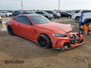 2022 BMW M4 with VIN WBS53AZ06NCK14897, listed as a Copart auction lot 58431015 with Not provided miles and Salvage title. Bid and sale history available at DreamBid. Image 4.