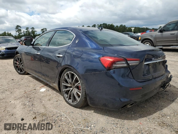 2022 Maserati Ghibli with VIN ZAM57XSA9NX391448, listed as a Copart auction lot 70404954 with 91,611 mi miles and Salvage Title. Bid and sale history available at carsss.com. Image 2.