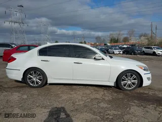2013 Hyundai Genesis 3.8L with VIN KMHGC4DD1DU237732, listed as a IAAI auction lot 41911514 with 121,266 mi miles. Bid and sale history available at carsss.com. Image 14.