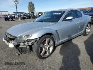 2005 Mazda RX-8 with VIN JM1FE17N150158230, listed as a Copart auction lot 87206384 with 132,414 mi miles and Clean Title. Bid and sale history available at carsss.com. Image 1.
