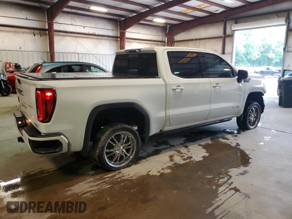 2022 GMC Sierra 1500 AT4 with VIN 3GTP9EEL4NG146800, listed as a Copart auction lot 55836695 with 71,766 mi miles and Salvage title. Bid and sale history available at DreamBid. Image 3.