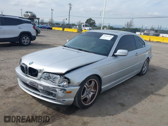 2002 BMW 3 Series 330Ci with VIN WBABN53492JU28231, listed as a IAAI auction lot 41841465 with 107,510 mi miles and . Bid and sale history available at carsss.com. Image 2.