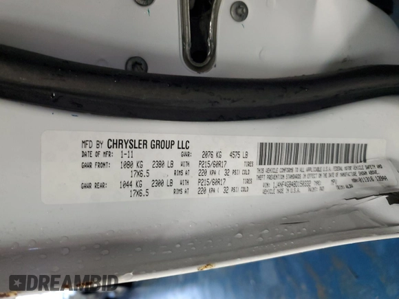 2011 Jeep Patriot Latitude X with VIN 1J4NF4GB4BD150332, listed as a Copart auction lot 84010724 with 165,300 mi miles and Salvage Title. Bid and sale history available at DreamBid. Image 15.