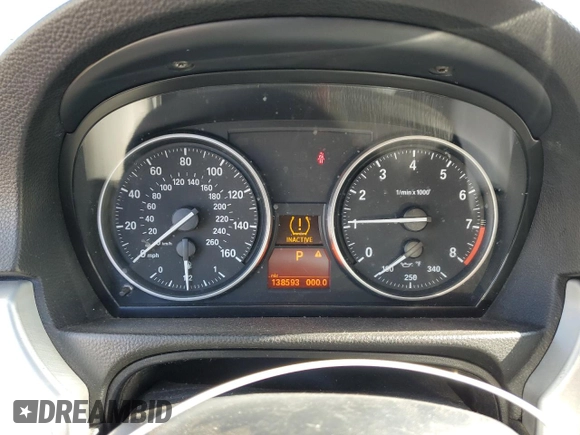 2009 BMW 3 Series 328i with VIN WBAWV13559P121603, listed as a Copart auction lot 41820895 with 138,593 mi miles and Salvage Title. Bid and sale history available at carsss.com. Image 9.