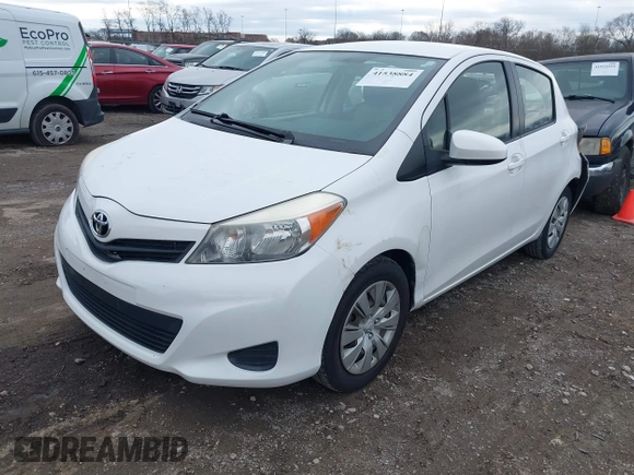 2014 Toyota Yaris L with VIN JTDKTUD34ED589582, listed as a IAAI auction lot 41538884 with 87,798 mi miles. Bid and sale history available at carsss.com. Image 2.