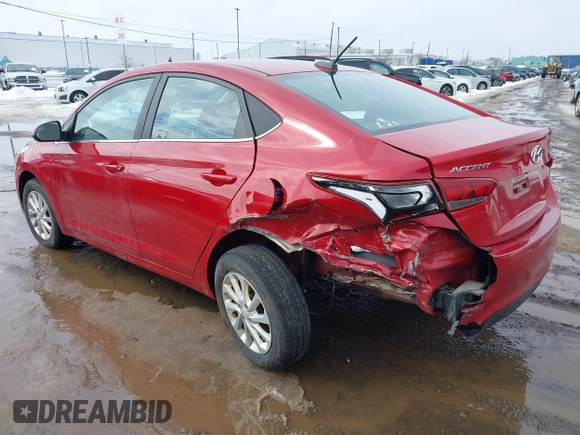 2022 Hyundai Accent SEL with VIN 3KPC24A63NE157389, listed as a IAAI auction lot 41661692 with 58,100 mi miles. Bid and sale history available at carsss.com. Image 3.