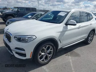 2021 BMW X3 sDrive30i with VIN 5UXTY3C01M9H12586, listed as a IAAI auction lot 42131082 with 44,206 mi miles. Bid and sale history available at carsss.com. Image 2.