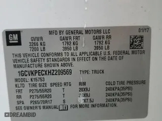 2017 Chevrolet Silverado 1500 Custom with VIN 1GCVKPECXHZ209569, listed as a Copart auction lot 45186675 with 98,133 mi miles and Salvage Title. Bid and sale history available at carsss.com. Image 13.