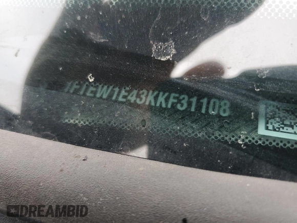 2019 Ford F-150 XL с VIN 1FTEW1E43KKF31108, выставлен на аукционе Copart как лот 63795285 с пробегом Не указан миль и Списание • Salvage title. История ставок и продаж доступна на DreamBid. Изображение 12.