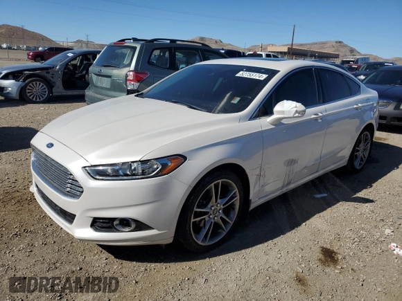 2014 Ford Fusion Titanium with VIN 3FA6P0K93ER103394, listed as a Copart auction lot 88048375 with 126,570 mi miles and Salvage Title. Bid and sale history available at DreamBid. Image 1.