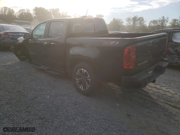 2021 Chevrolet Colorado 2WD Z71 with VIN 1GCGSDEN2M1243233, listed as a Copart auction lot 75515154 with 70,679 mi miles and Salvage Title. Bid and sale history available at carsss.com. Image 2.