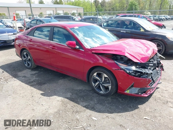 2023 Hyundai Elantra Limited z VIN KMHLP4AG8PU504791, wystawiony jako IAAI lot #42016405 z przebiegiem 22 916 mil mil oraz . Historia ofert i sprzedaży dostępna na DreamBid. Obrazek 1.
