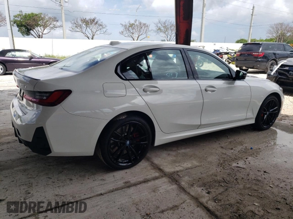 2024 BMW 3 Series 330e with VIN 3MW39FF08R8E33787, listed as a Copart auction lot 63331344 with 7,786 mi miles and Non Repairable. Bid and sale history available at carsss.com. Image 3.