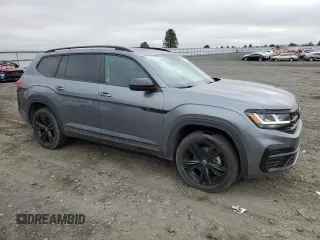 2023 Volkswagen Atlas SEL R-Line Black with VIN 1V2SR2CA0PC552989, listed as a Copart auction lot 78091744 with 37,644 mi miles and Salvage title. Bid and sale history available at DreamBid. Image 4.