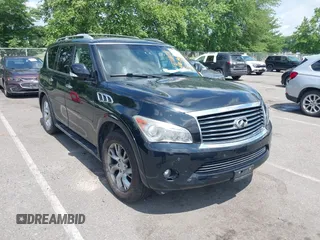 2013 Infiniti QX56 with VIN JN8AZ2NC8D9350085, listed as a IAAI auction lot 42762538 with 168,359 mi miles and . Bid and sale history available at DreamBid. Image 1.