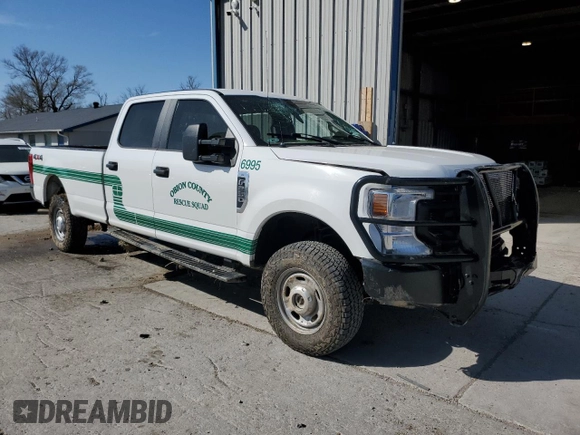 2021 Ford Super Duty F-250 SRW XL with VIN 1FT7W2B67MEC70278, listed as a Copart auction lot 48143565 with 0 mi miles and Salvage Title. Bid and sale history available at carsss.com. Image 4.