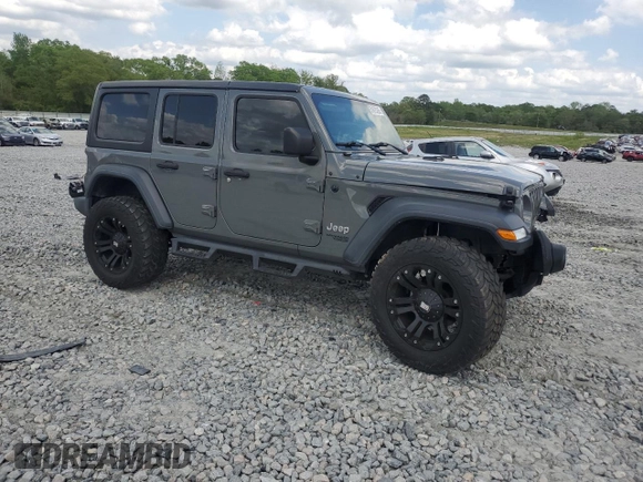 2020 Jeep Wrangler Unlimited Sport with VIN 1C4HJXDG6LW311546, listed as a Copart auction lot 51675395 with 27,679 mi miles and Salvage title. Bid and sale history available at DreamBid. Image 4.