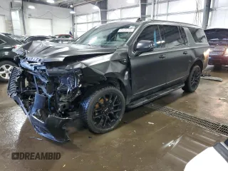 2022 GMC Yukon XL Denali with VIN 1GKS2JKL7NR159816, listed as a Copart auction lot 49436295 with 130,358 mi miles and Salvage Title. Bid and sale history available at carsss.com. Image 1.