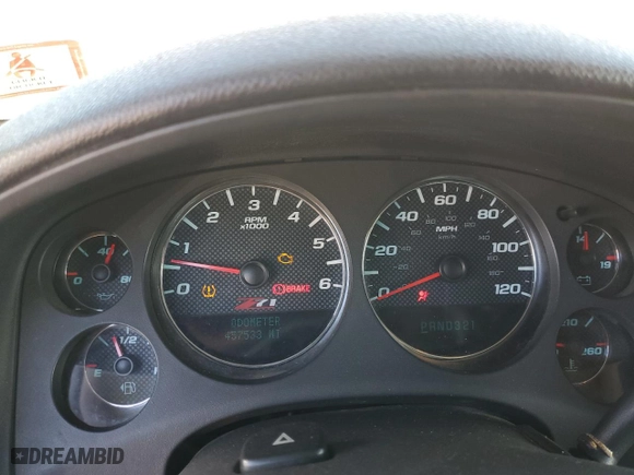 2007 Chevrolet Avalanche LTZ with VIN 3GNFK12387G313473, listed as a Copart auction lot 53617545 with 457,533 mi miles and Clean Title. Bid and sale history available at carsss.com. Image 9.