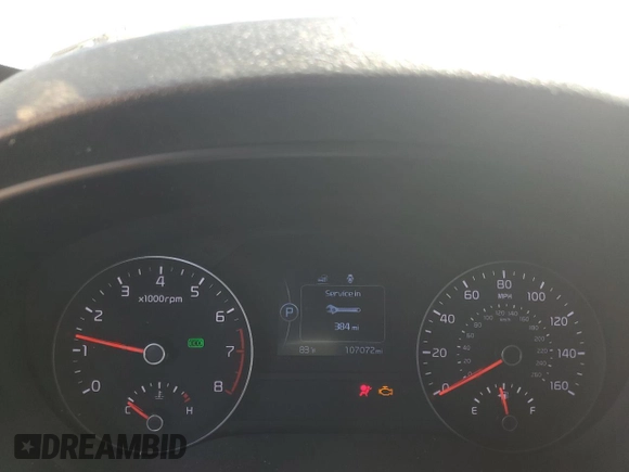2017 Kia Sportage EX with VIN KNDPNCACXH7271872, listed as a Copart auction lot 57951105 with 107,072 mi miles and Salvage title. Bid and sale history available at DreamBid. Image 9.