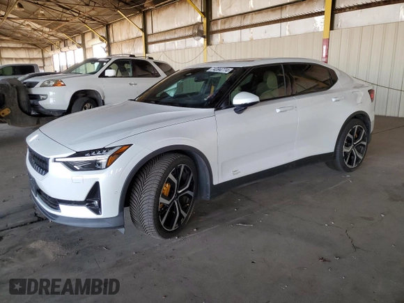 2021 Polestar 2 Launch Edition with VIN LPSED3KAXML017628, listed as a Copart auction lot 74394774 with 21,622 mi miles and Salvage Title. Bid and sale history available at carsss.com. Image 1.