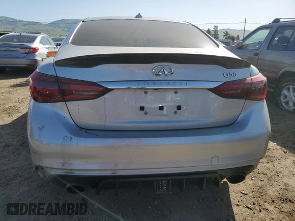 2019 Infiniti Q50 Luxe z VIN JN1EV7AP4KM543474, wystawiony jako Copart lot #52426585 z przebiegiem 50 435 mil mil oraz Szkoda całkowita • Salvage title. Historia ofert i sprzedaży dostępna na DreamBid. Obrazek 6.