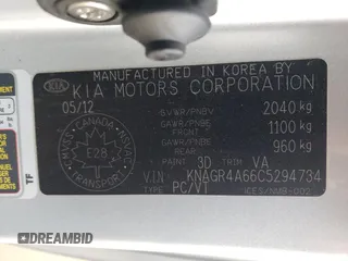 2012 Kia Optima SX z VIN KNAGR4A66C5294734, wystawiony jako Copart lot #55164005 z przebiegiem 286 417 mil mil oraz Szkoda całkowita • Salvage title. Historia ofert i sprzedaży dostępna na DreamBid. Obrazek 12.