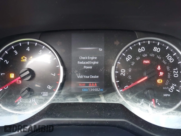 2020 Toyota RAV4 LE with VIN 2T3H1RFV5LW075011, listed as a IAAI auction lot 41865056 with 134,482 mi miles and . Bid and sale history available at DreamBid. Image 7.