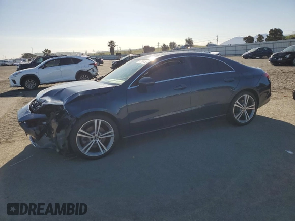 2020 Mercedes-Benz CLA 250 with VIN WDD5J4GB7LN066737, listed as a Copart auction lot 51525425 with 34,530 mi miles and Salvage Title. Bid and sale history available at DreamBid. Image 1.