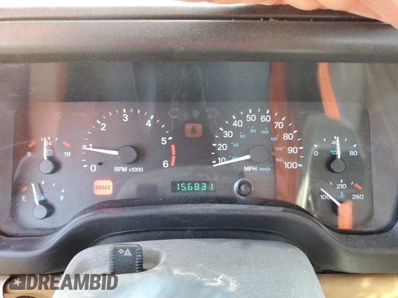 1998 Jeep Wrangler SE with VIN 1J4FY29P8WP805107, listed as a Copart auction lot 53324475 with 156,831 mi miles and Salvage Title. Bid and sale history available at carsss.com. Image 9.