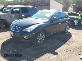 2014 Infiniti QX50 Journey with VIN JN1BJ0HP3EM210697, listed as a IAAI auction lot 41735471 with 141,287 mi miles. Bid and sale history available at carsss.com. Image 2.