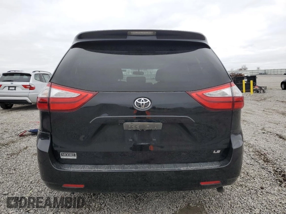 2016 Toyota Sienna LE AAS with VIN 5TDKK3DC7GS706561, listed as a Copart auction lot 51363465 with 107,443 mi miles and Salvage Title. Bid and sale history available at carsss.com. Image 6.