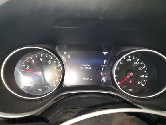 2018 Jeep Compass Limited with VIN 3C4NJDCB4JT484122, listed as a Copart auction lot 86271314 with 86,257 mi miles and Salvage Title. Bid and sale history available at carsss.com. Image 9.