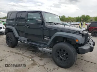 2013 Jeep Wrangler Unlimited Sport with VIN 1C4BJWDG0DL560265, listed as a Copart auction lot 58444045 with 111,354 mi miles and Salvage title. Bid and sale history available at DreamBid. Image 4.