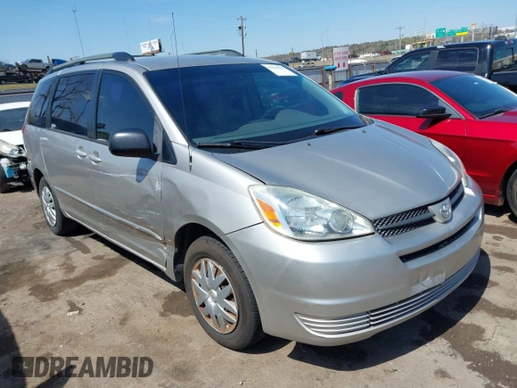 2005 Toyota Sienna CE with VIN 5TDZA23CX5S322655, listed as a IAAI auction lot 41884933 with 181,496 mi miles. Bid and sale history available at carsss.com. Image 1.