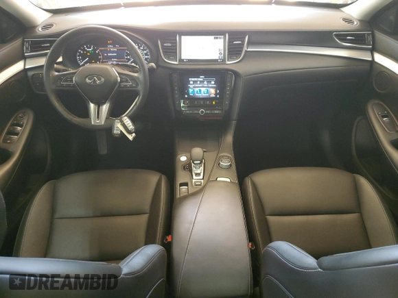 2020 Infiniti QX50 Luxe with VIN 3PCAJ5M38LF101201, listed as a Copart auction lot 53521305 with 74,448 mi miles and Salvage title. Bid and sale history available at DreamBid. Image 8.