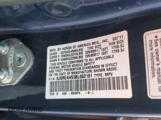 2011 Honda CR-V EX with VIN 5J6RE4H53BL062181, listed as a Copart auction lot 48675805 with 178,961 mi miles and Salvage Title. Bid and sale history available at carsss.com. Image 15.