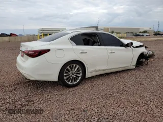 2021 Infiniti Q50 Luxe with VIN JN1EV7BR4MM752782, listed as a Copart auction lot 56160595 with 69,186 mi miles and Salvage title. Bid and sale history available at DreamBid. Image 3.
