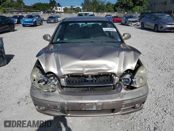 2005 Hyundai Sonata GLS with VIN KMHWF35H05A138062, listed as a Copart auction lot 51314405 with 56,596 mi miles and Salvage Title. Bid and sale history available at carsss.com. Image 5.