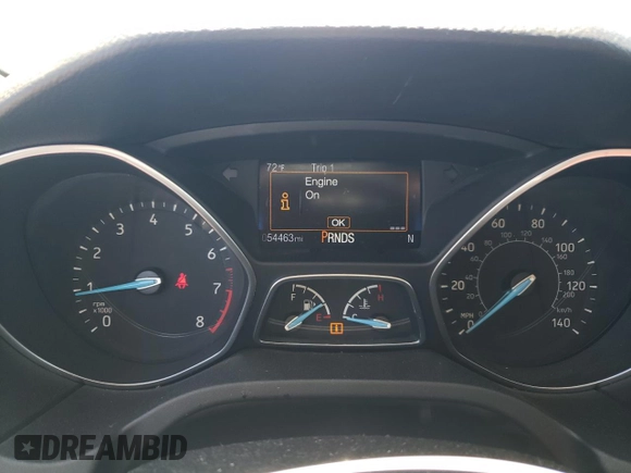 2016 Ford Focus Titanium with VIN 1FADP3N27GL201482, listed as a Copart auction lot 51768335 with 54,463 mi miles and Salvage title. Bid and sale history available at DreamBid. Image 9.
