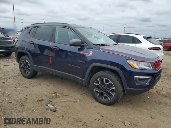 2019 Jeep Compass Trailhawk z VIN 3C4NJDDB0KT650118, wystawiony jako Copart lot #58597965 z przebiegiem 38 908 mil mil oraz Czysty tytuł • Clean title. Historia ofert i sprzedaży dostępna na DreamBid. Obrazek 4.