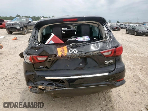 2020 Infiniti QX60 Luxe with VIN 5N1DL0MM5LC510056, listed as a Copart auction lot 57893415 with Not provided miles and Non repairable. Bid and sale history available at DreamBid. Image 6.