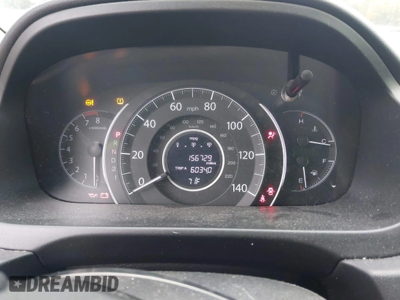 2014 Honda CR-V LX with VIN 5J6RM3H39EL015673, listed as a IAAI auction lot 40808262 with 156,729 mi miles. Bid and sale history available at carsss.com. Image 15.