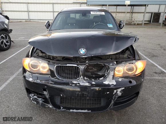 2011 BMW 1 Series 135i with VIN WBAUC9C59BVM10741, listed as a Copart auction lot 79583304 with 128,300 mi miles and Salvage Title. Bid and sale history available at carsss.com. Image 5.