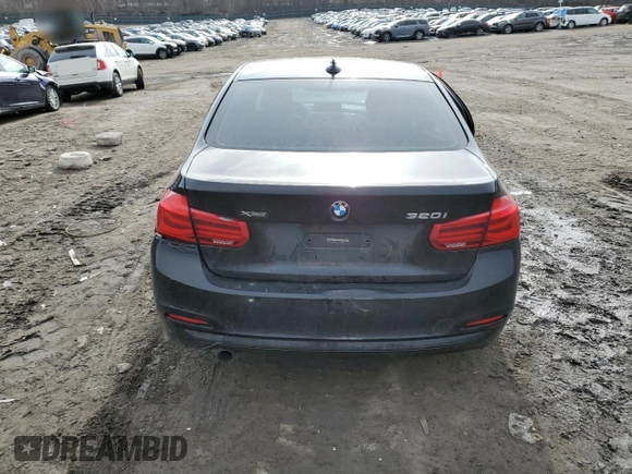 2016 BMW 3 Series 320i xDrive with VIN WBA8E5G53GNU21353, listed as a Copart auction lot 46501085 with 0 mi miles and Salvage Title. Bid and sale history available at carsss.com. Image 6.