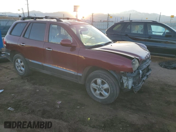 2005 Hyundai Santa Fe GLS with VIN KM8SC73E35U992596, listed as a Copart auction lot 82934614 with 84,000 mi miles and Salvage Title. Bid and sale history available at carsss.com. Image 4.