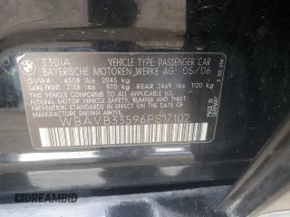 2006 BMW 3 Series 330i z VIN WBAVB33596PS17102, wystawiony jako Copart lot #48382725 z przebiegiem 171 280 mil mil oraz Szkoda całkowita • Salvage title. Historia ofert i sprzedaży dostępna na DreamBid. Obrazek 13.