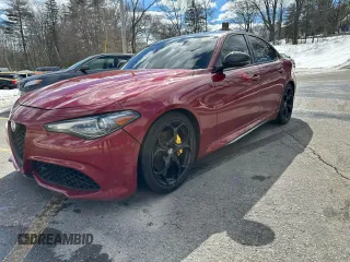 2020 Alfa Romeo Giulia Ti Sport with VIN ZARFAMBN7L7626380, listed as a Copart auction lot 47583435 with 63,898 mi miles and Clean Title. Bid and sale history available at carsss.com. Image 1.